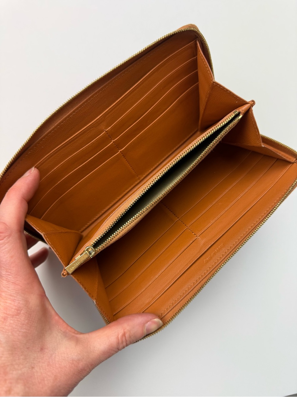 CELINE Colorblock Leather Zippered Long Wallet - Picture 10 of 16